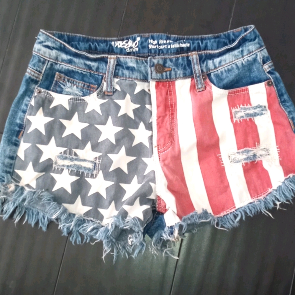 Mossimo Stars & Stripes Distress Shorts